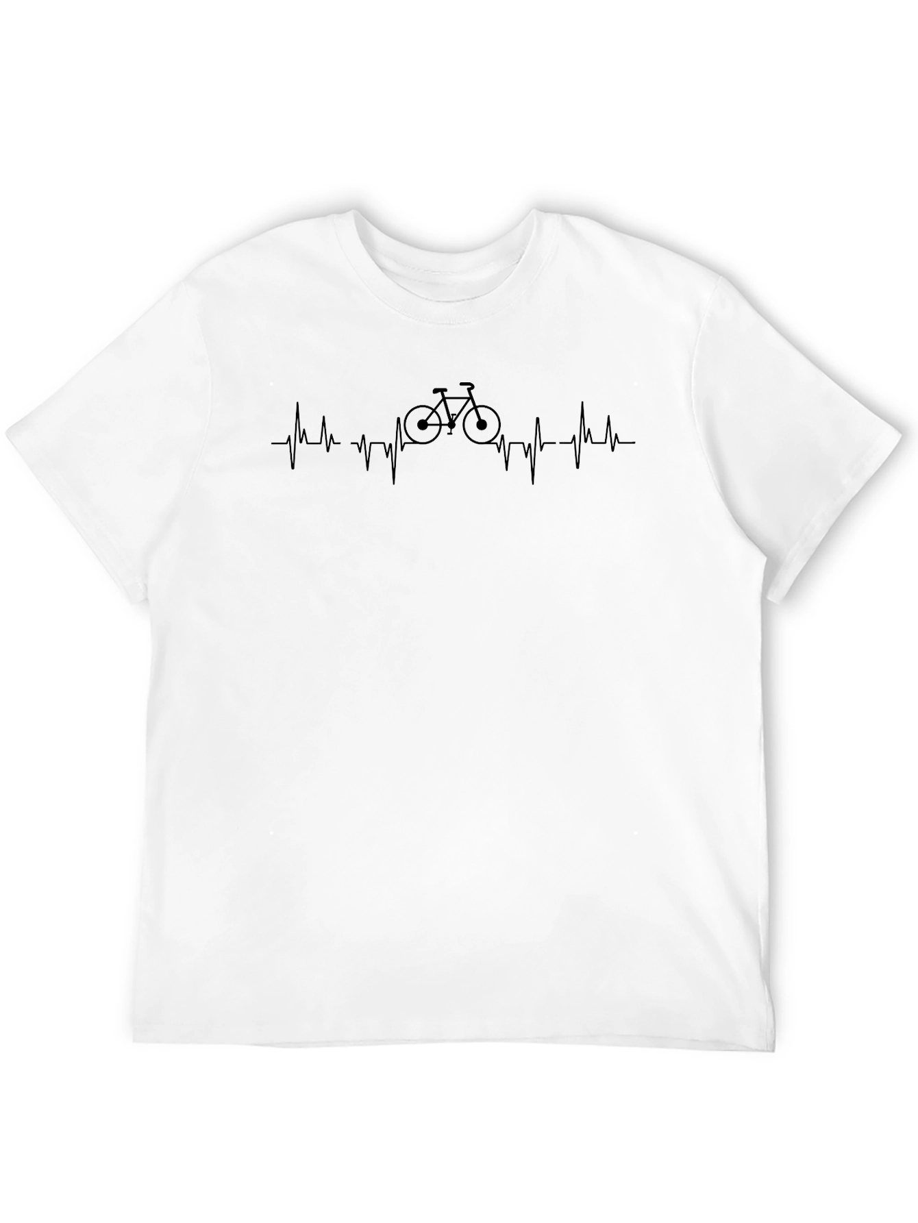 Heartbeat Bicycle Black T-Shirt