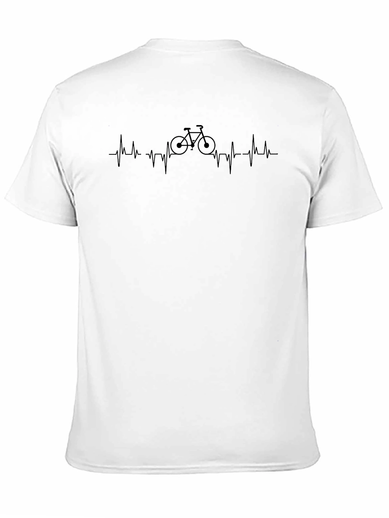 Heartbeat Bicycle Black T-Shirt