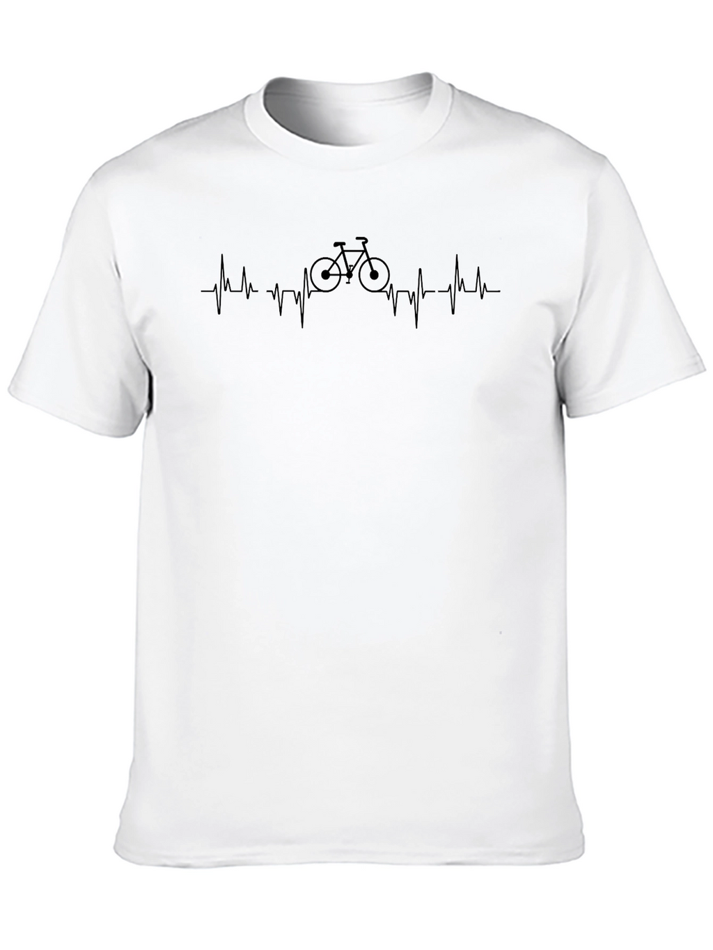 Heartbeat Bicycle Black T-Shirt
