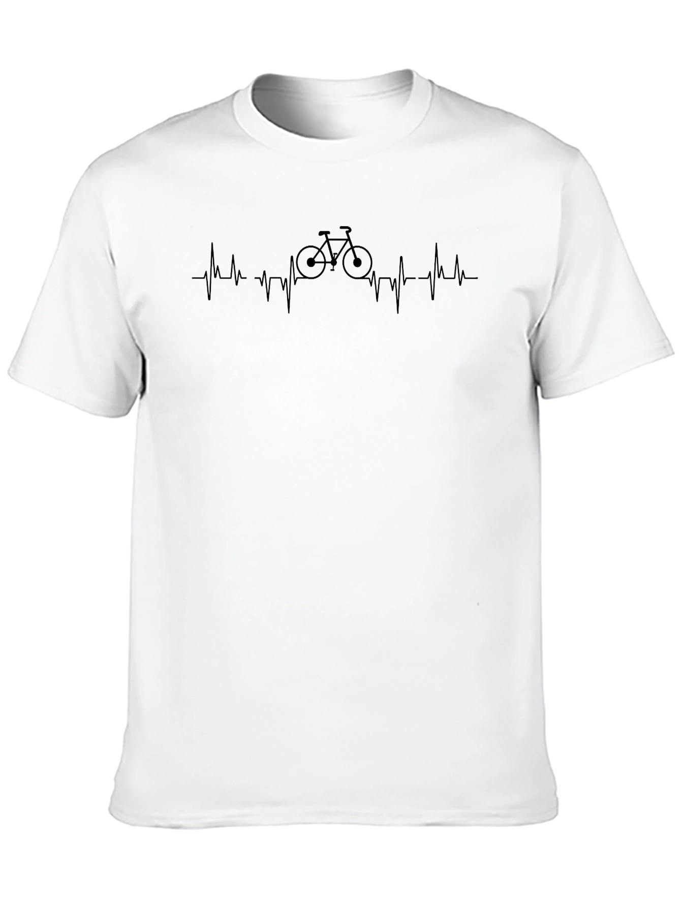 Heartbeat Bicycle Black T-Shirt