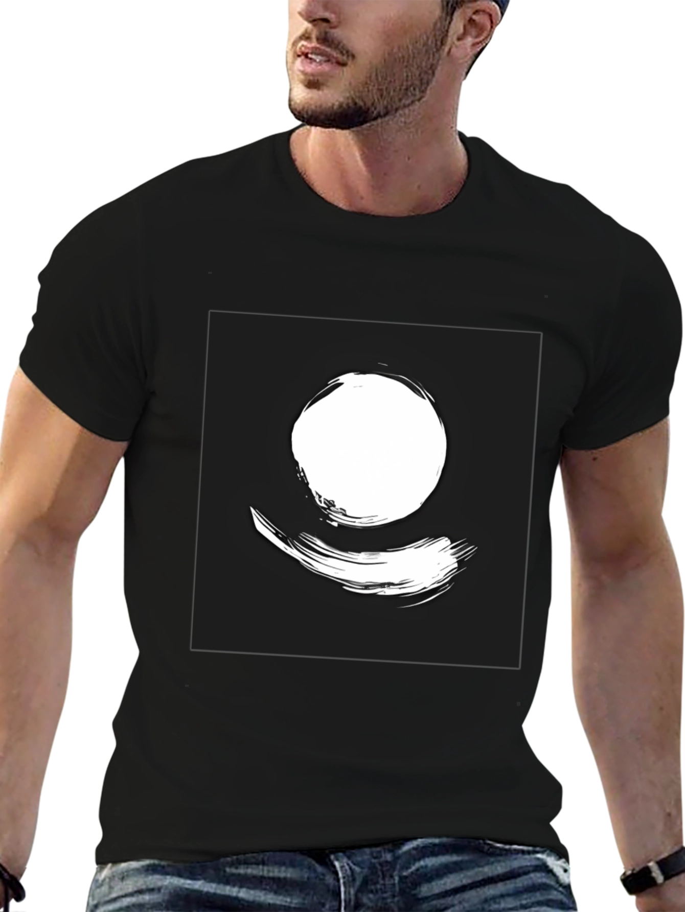 Enso Circle Brushstroke Graphic T-Shirt