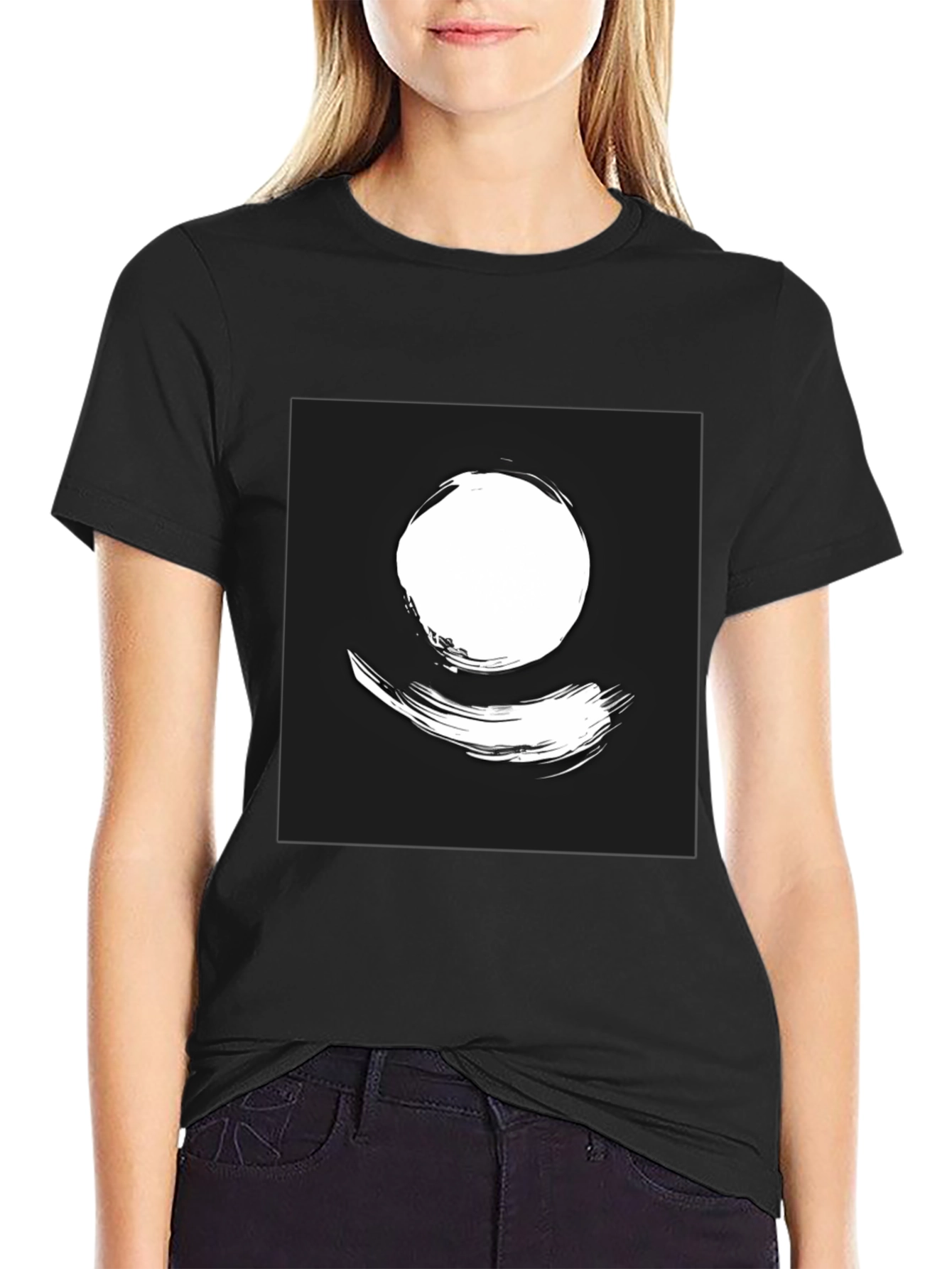 Enso Circle Brushstroke Graphic T-Shirt