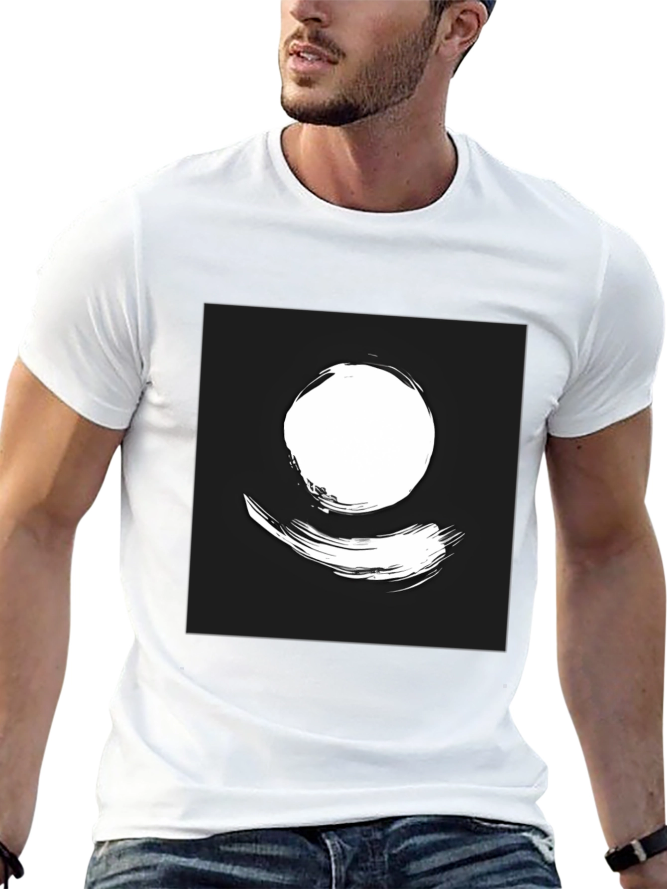 Enso Circle Brushstroke Graphic T-Shirt