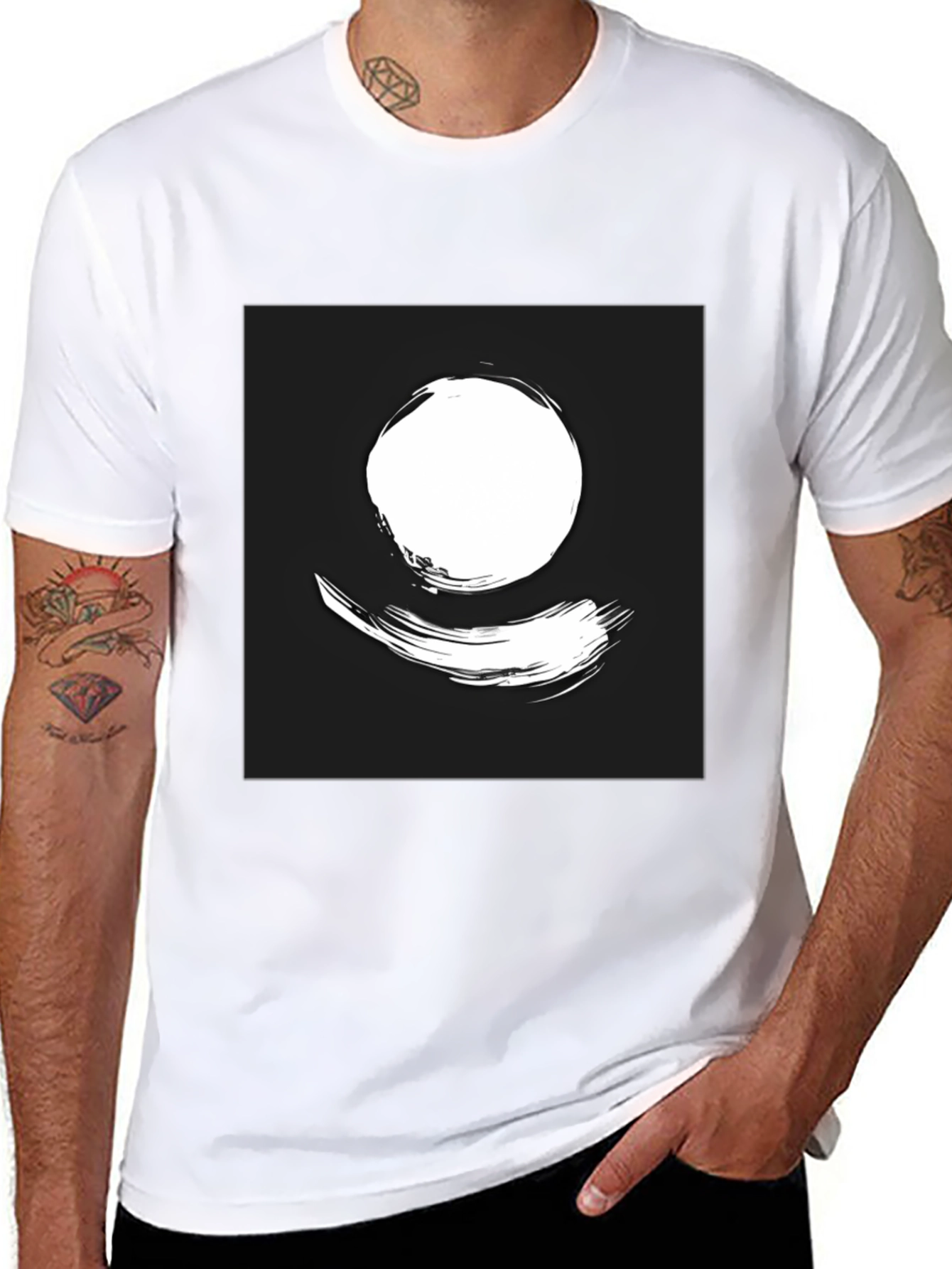 Enso Circle Brushstroke Graphic T-Shirt