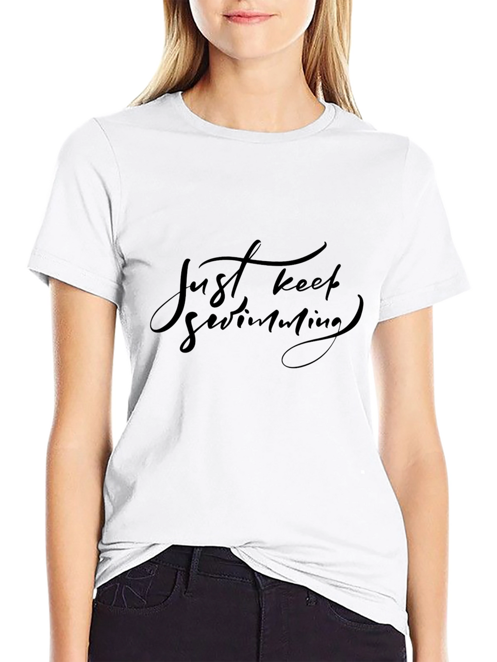 Just Keep Swimming Black T-Shirt