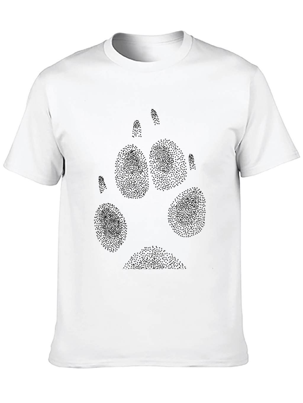 Black Wolf Paw Print T-Shirt