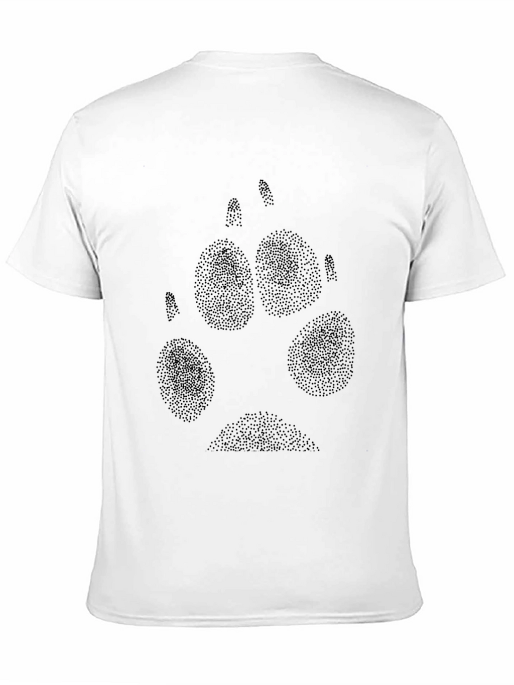Black Wolf Paw Print T-Shirt