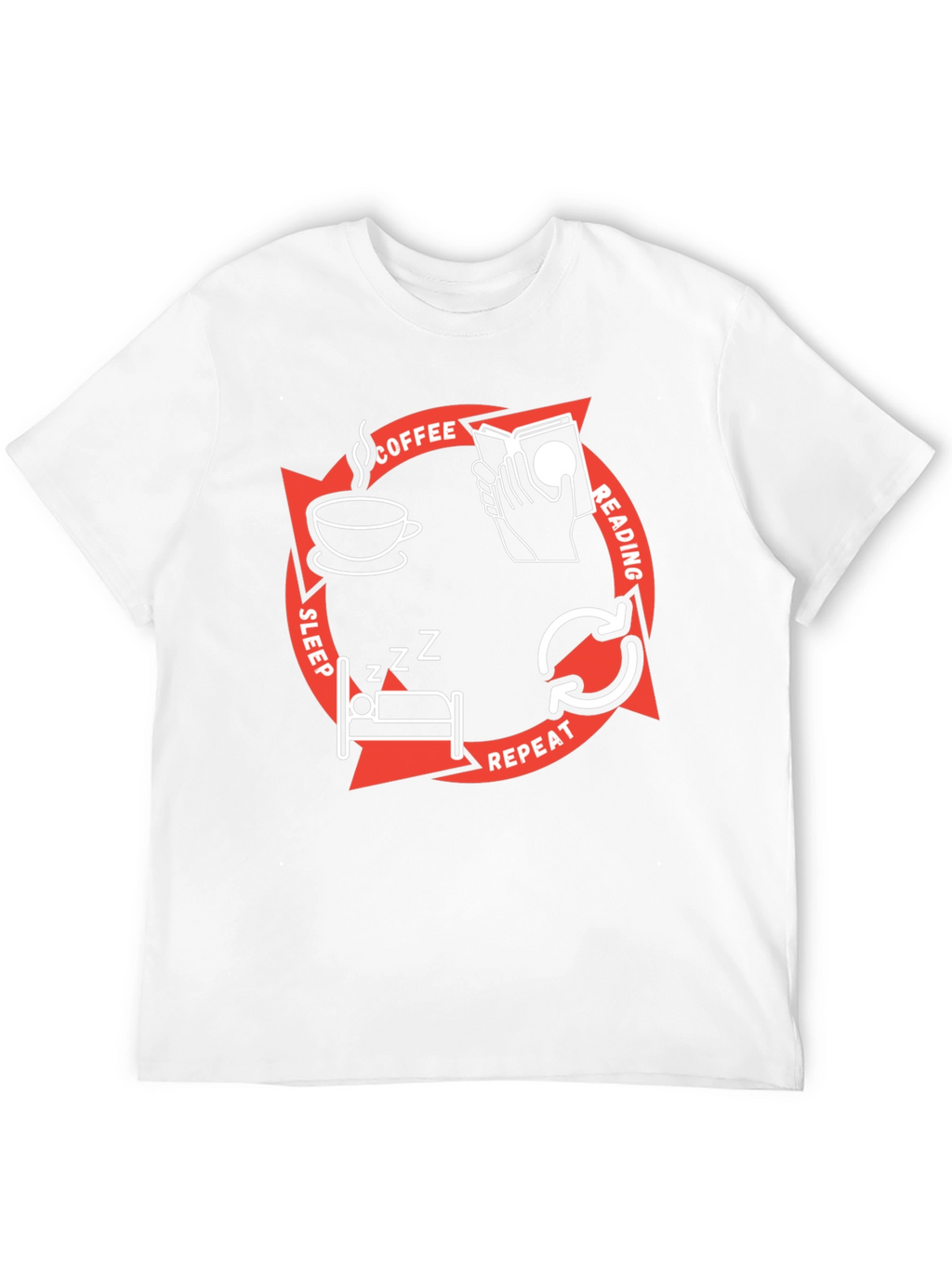 Coffee Reading Sleep Repeat T-Shirt