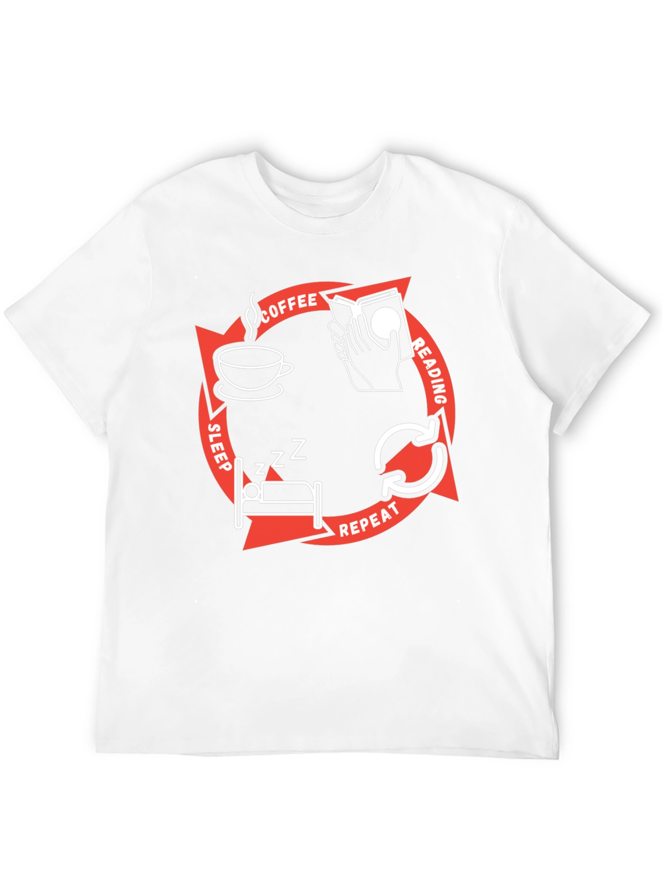 Coffee Reading Sleep Repeat T-Shirt