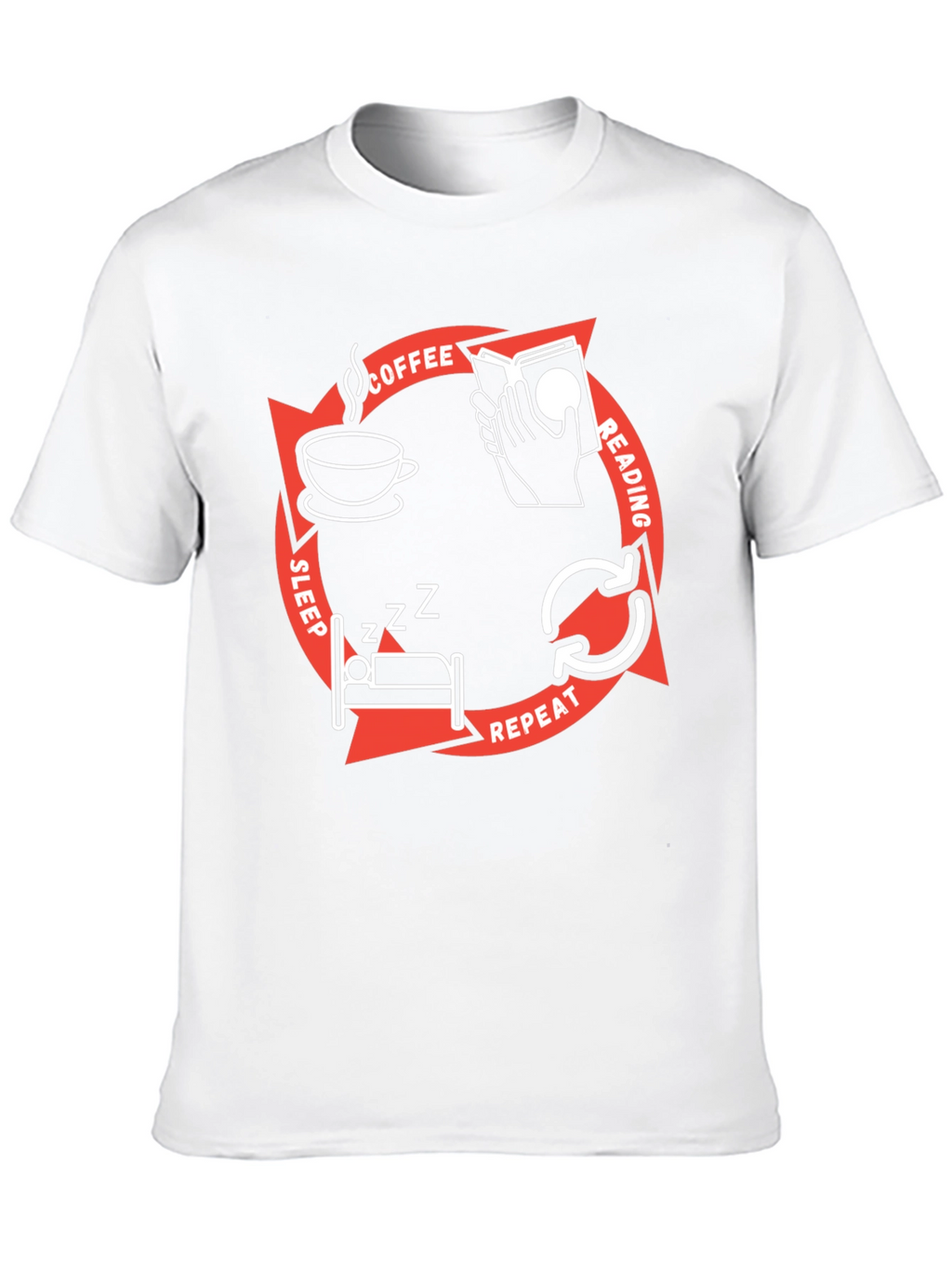 Coffee Reading Sleep Repeat T-Shirt