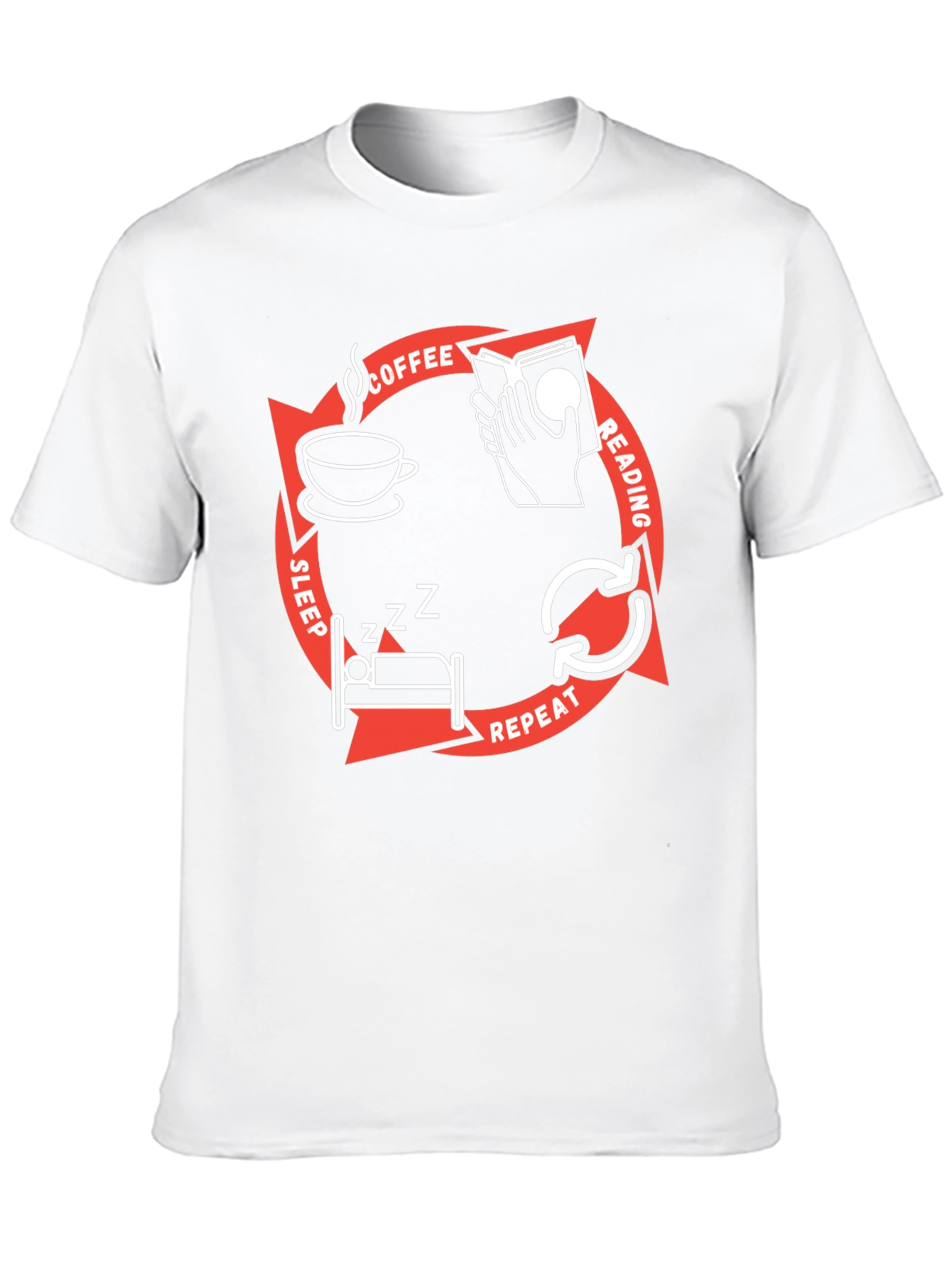 Coffee Reading Sleep Repeat T-Shirt