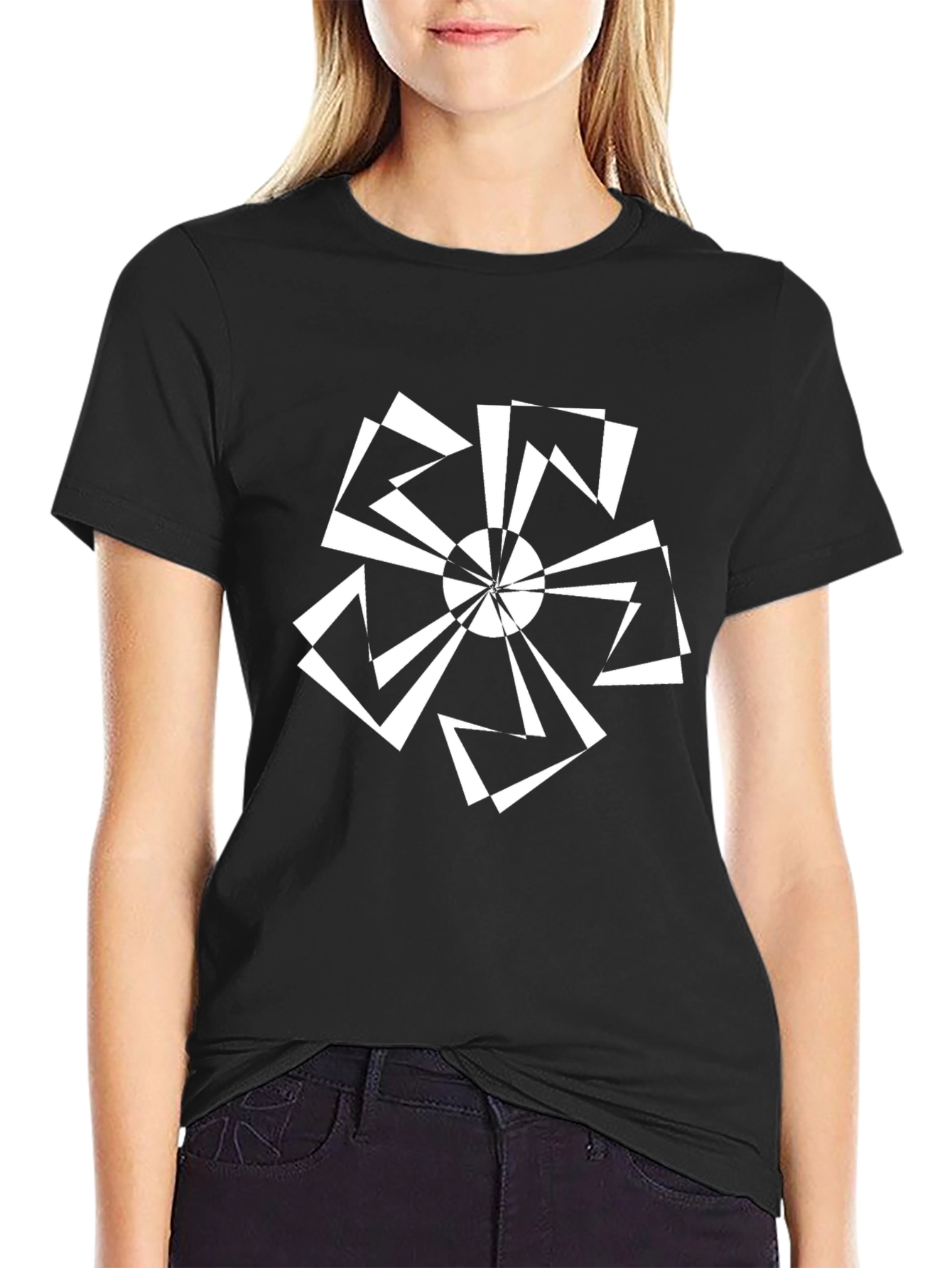 Geometric Black T-Shirt