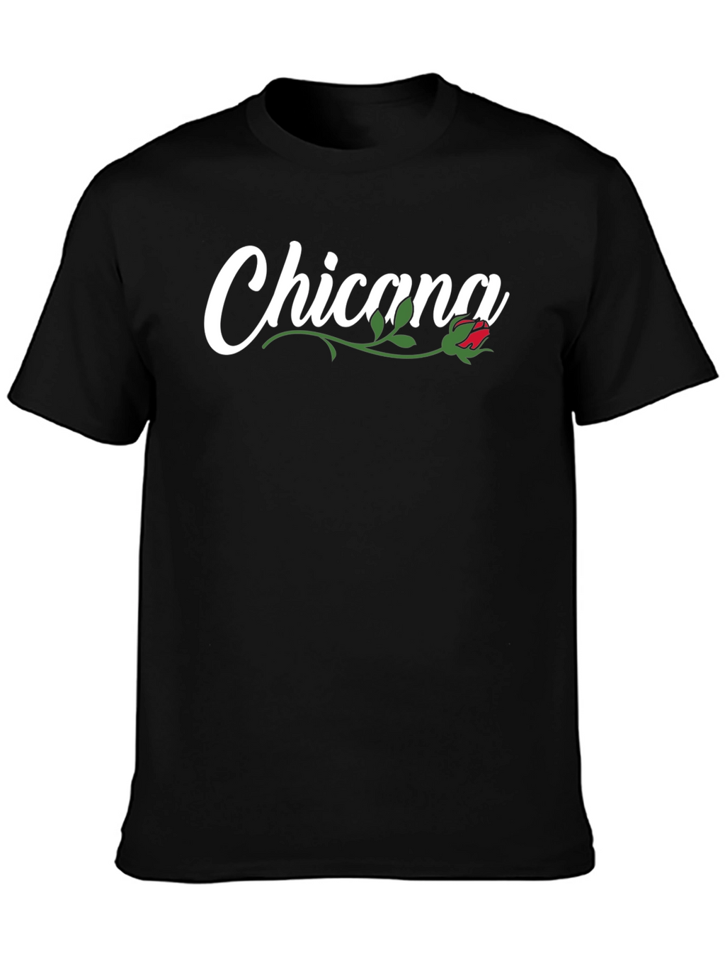 Chicana Rose Graphic Black T-Shirt