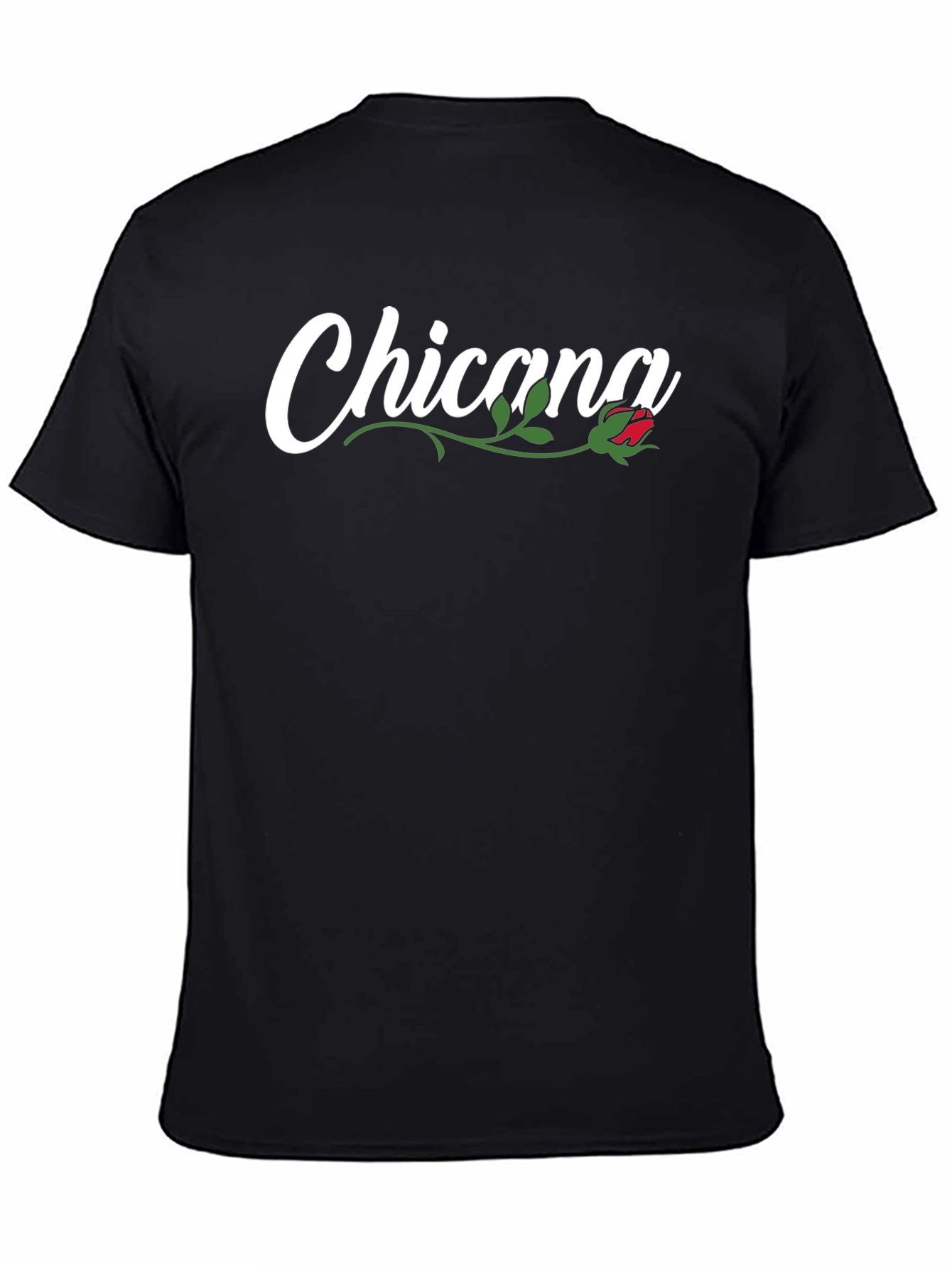 Chicana Rose Graphic Black T-Shirt