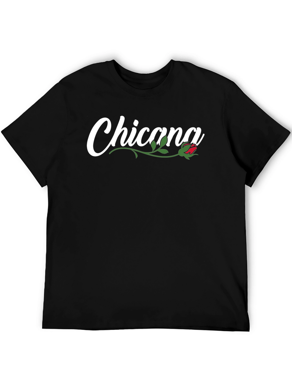 Chicana Rose Graphic Black T-Shirt