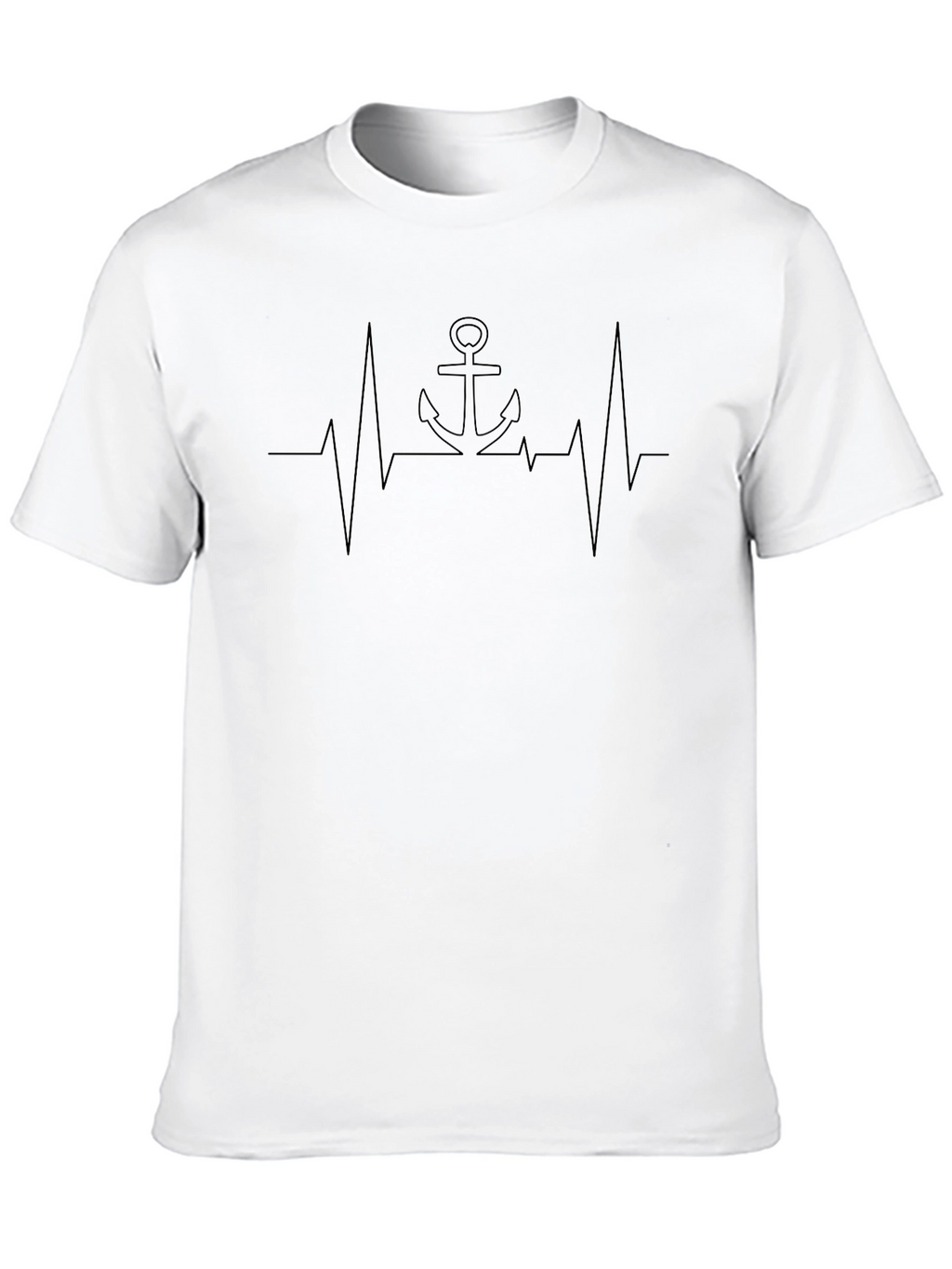 Anchor Heartbeat T-Shirt - Black