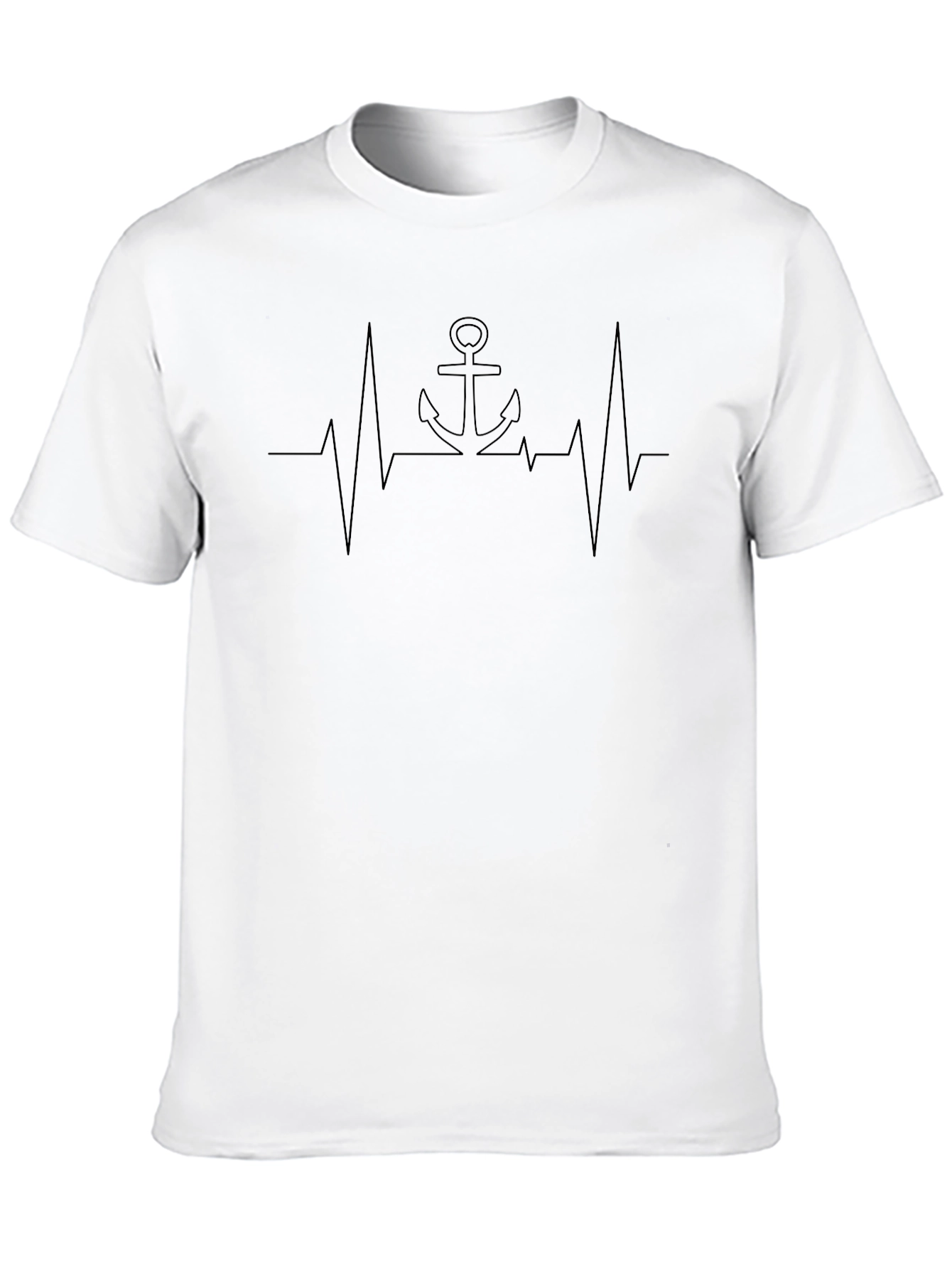 Anchor Heartbeat T-Shirt - Black