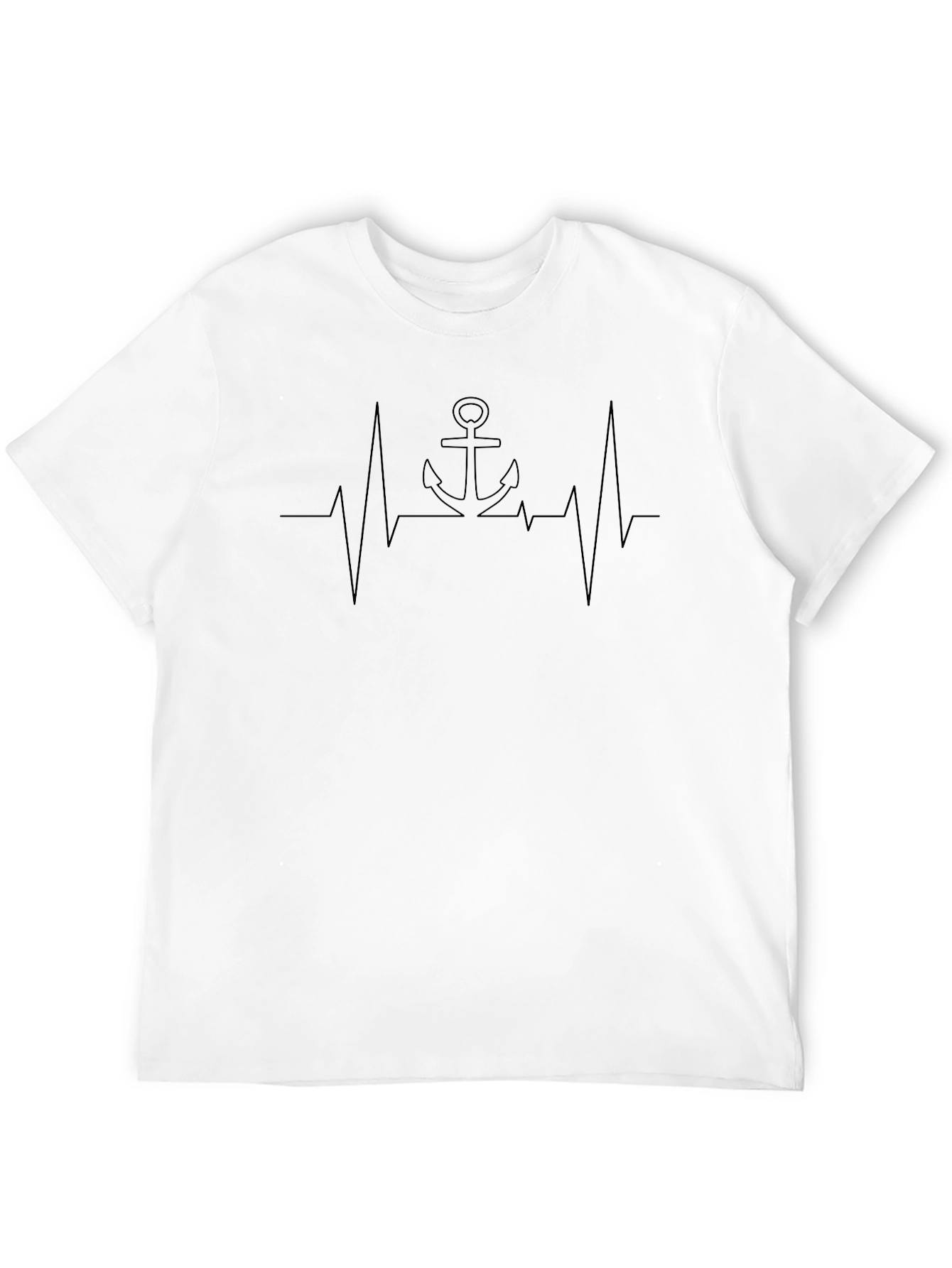 Anchor Heartbeat T-Shirt - Black