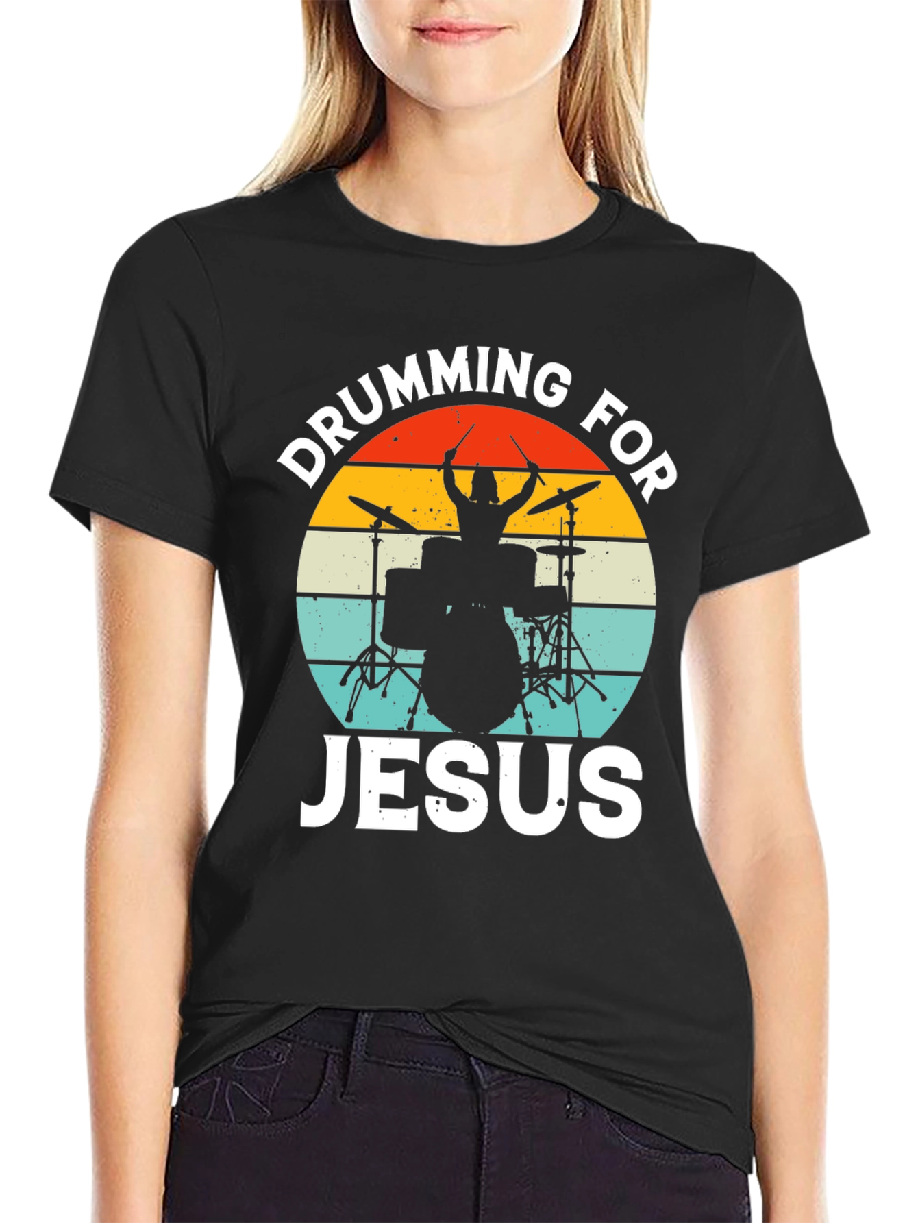 Drumming For Jesus T-Shirt - Christian Musician Tee