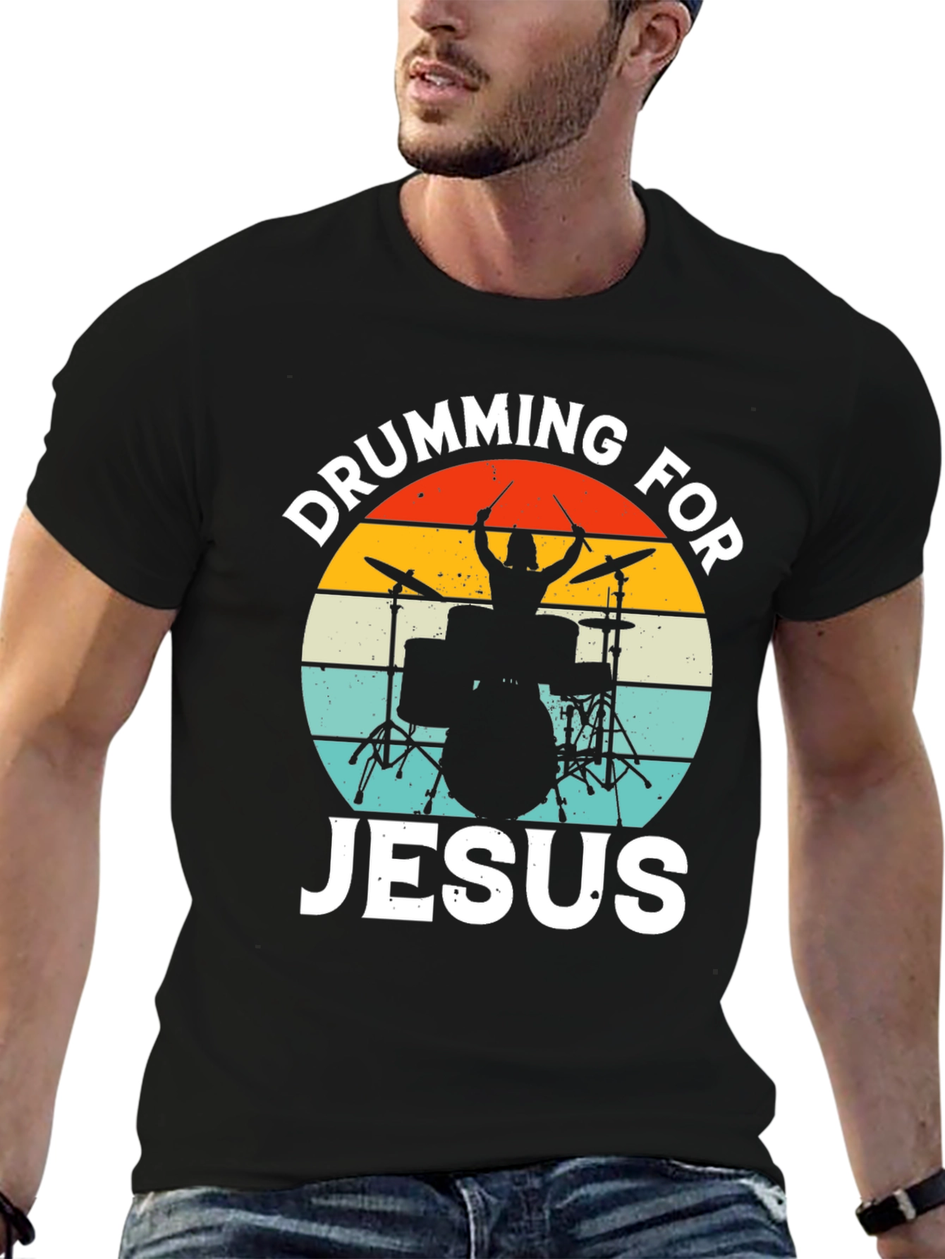 Drumming For Jesus T-Shirt - Christian Musician Tee