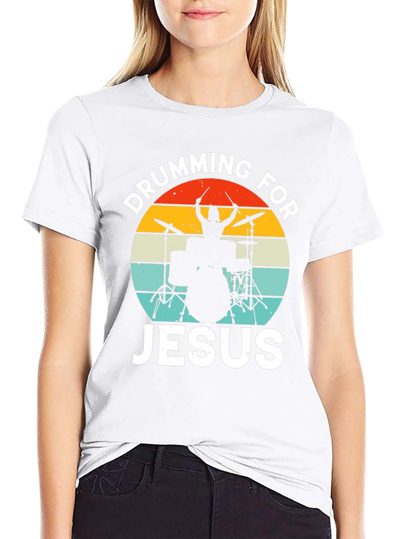 Drumming For Jesus T-Shirt - Christian Musician Tee