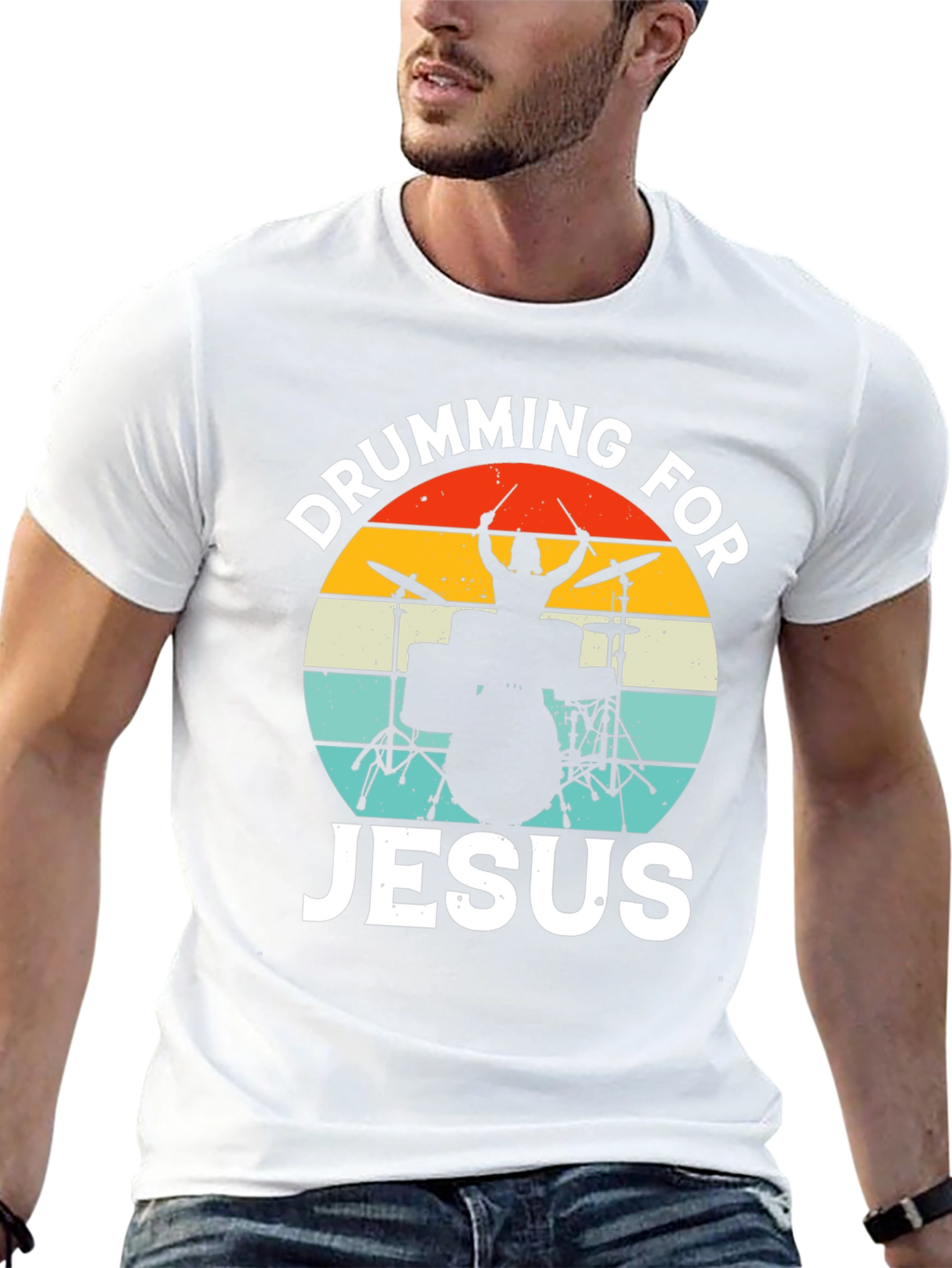 Drumming For Jesus T-Shirt - Christian Musician Tee