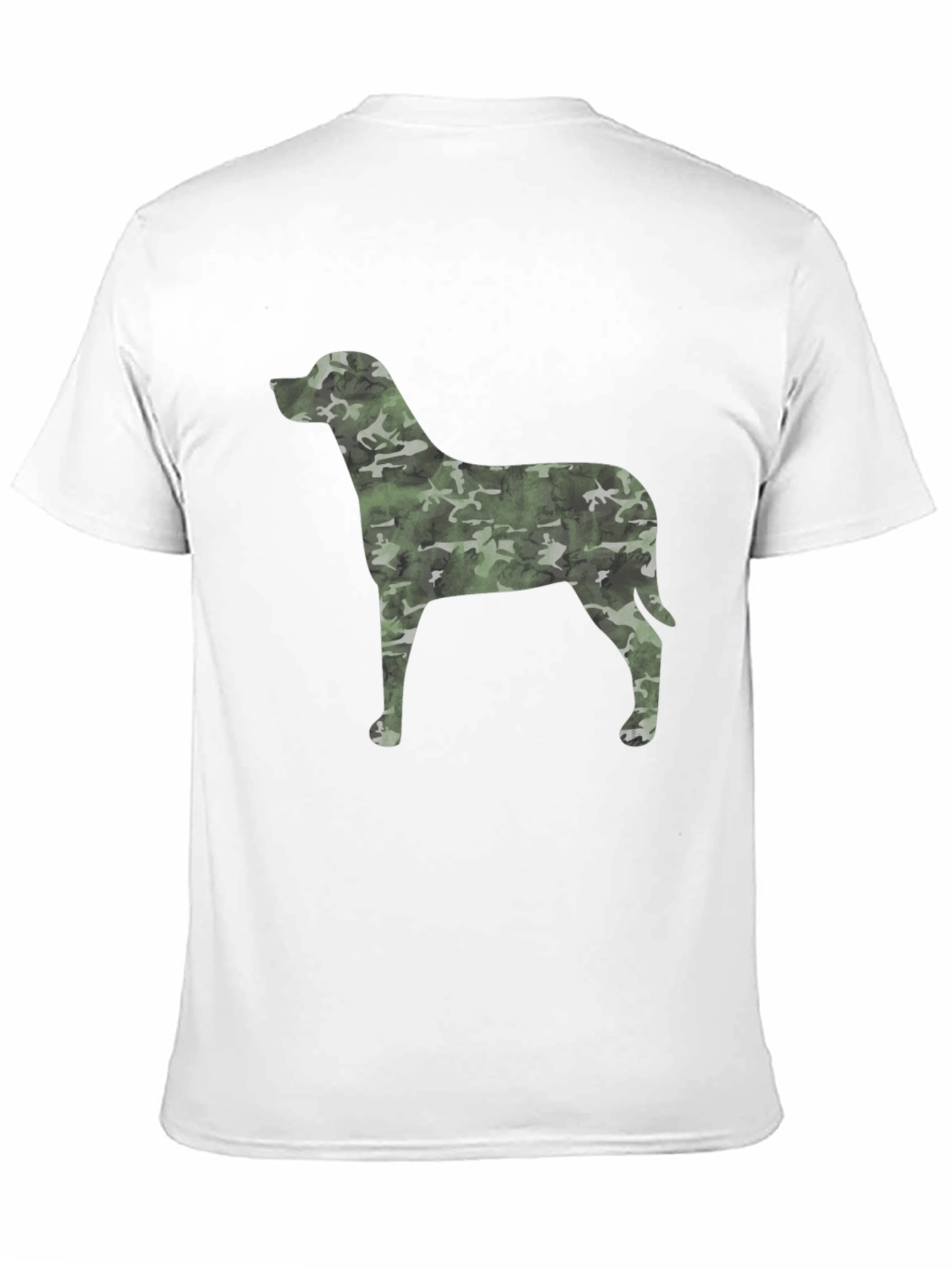 Camo Dog Graphic Black T-Shirt