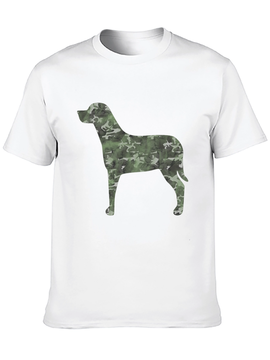 Camo Dog Graphic Black T-Shirt