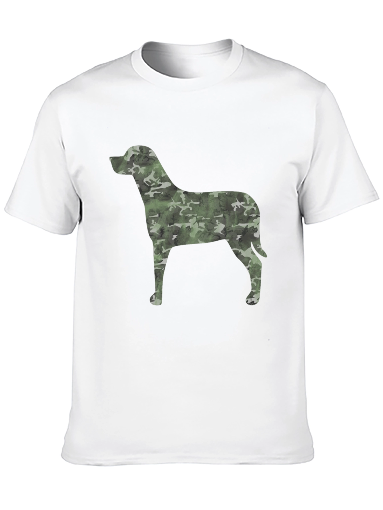 Camo Dog Graphic Black T-Shirt