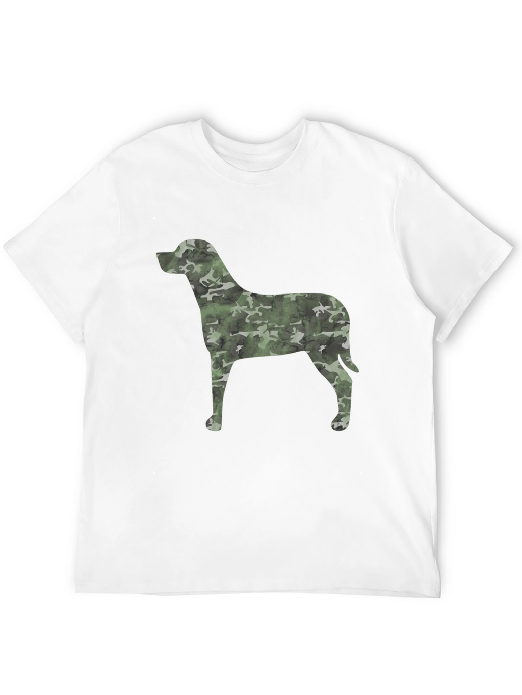 Camo Dog Graphic Black T-Shirt