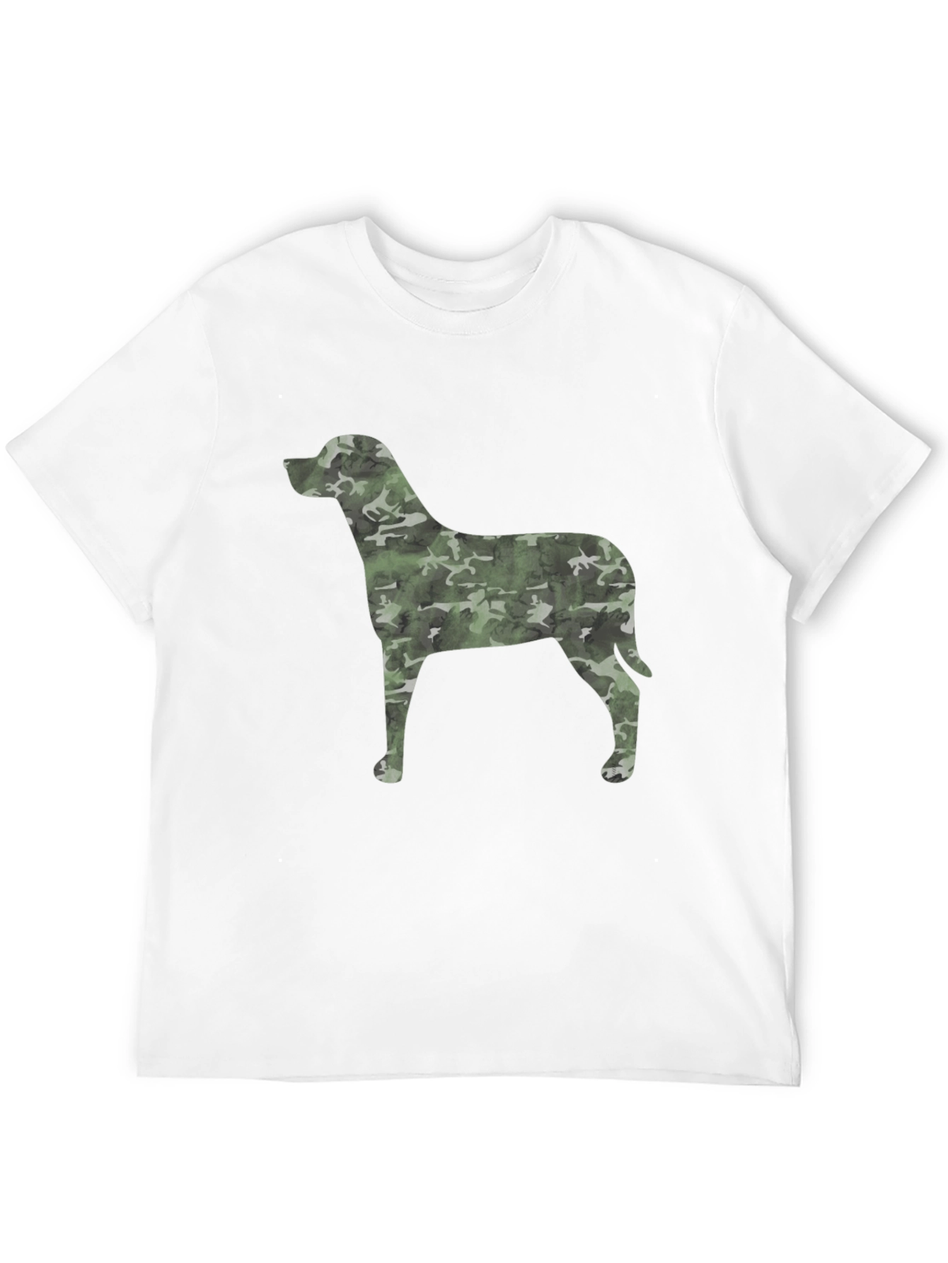 Camo Dog Graphic Black T-Shirt