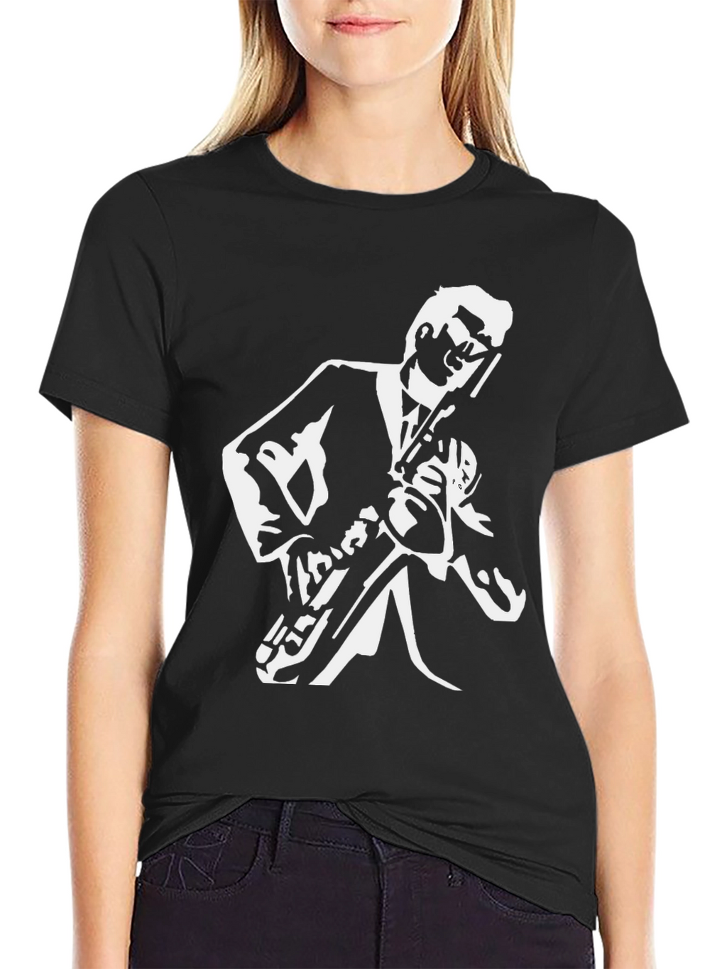 Cool Jazz Saxophone T-Shirt - Black