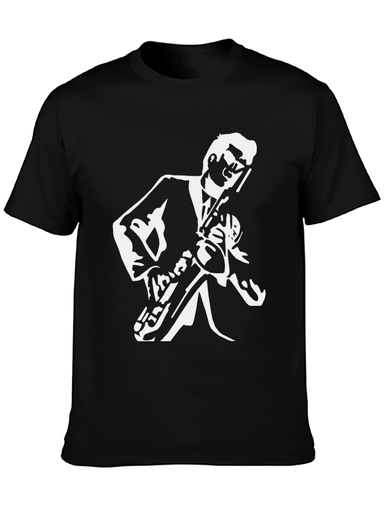 Cool Jazz Saxophone T-Shirt - Black