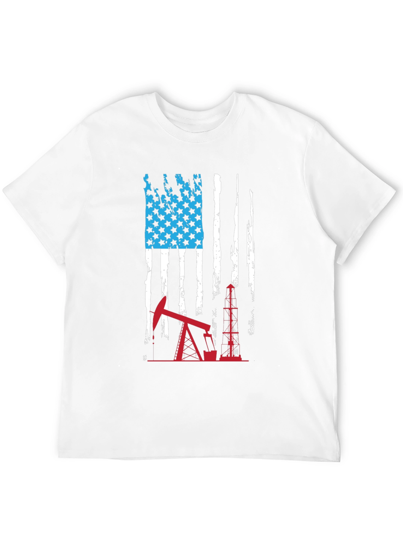 American Flag Oil Rig T-Shirt
