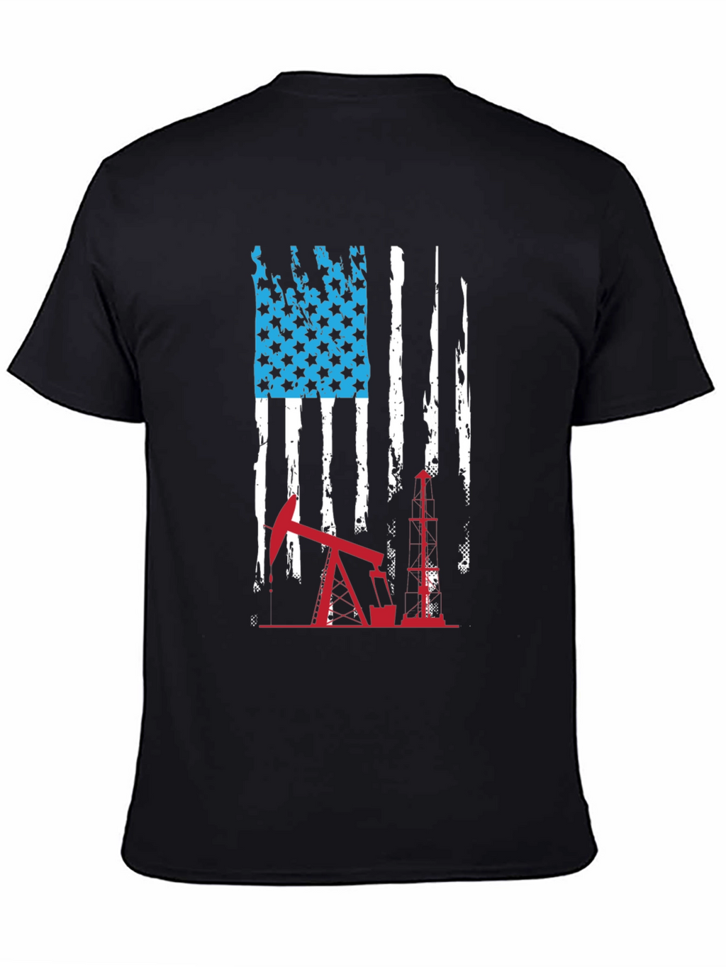 American Flag Oil Rig T-Shirt