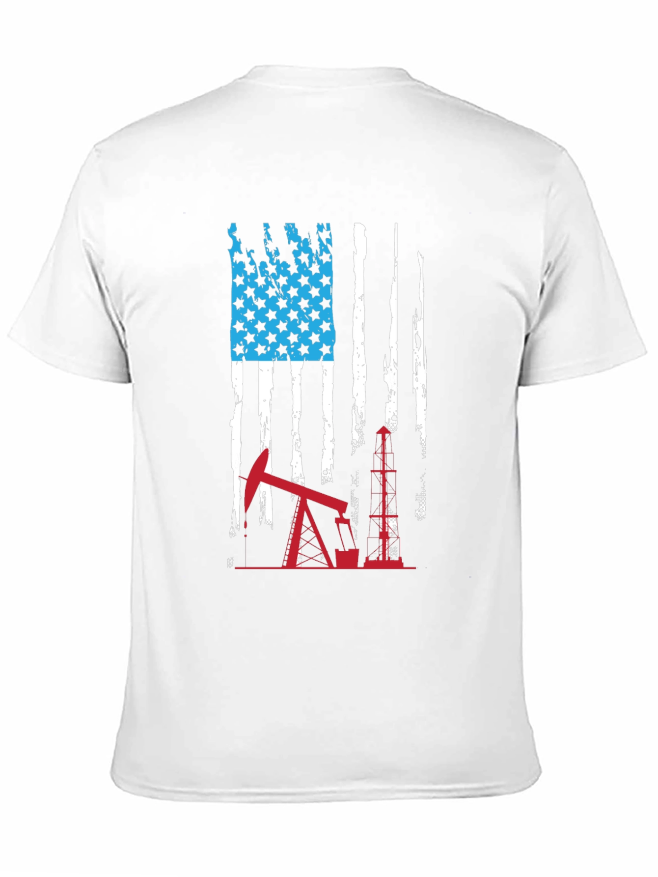 American Flag Oil Rig T-Shirt