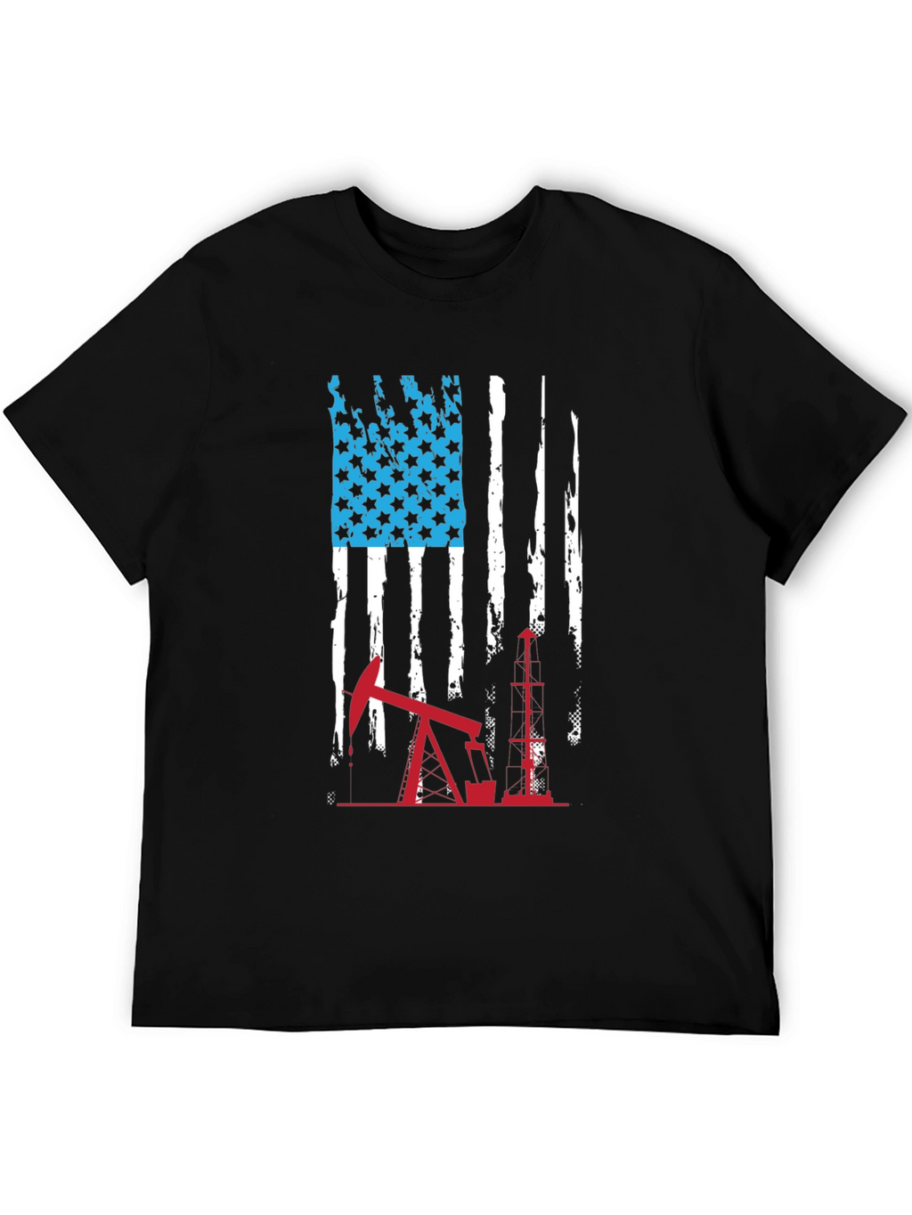 American Flag Oil Rig T-Shirt
