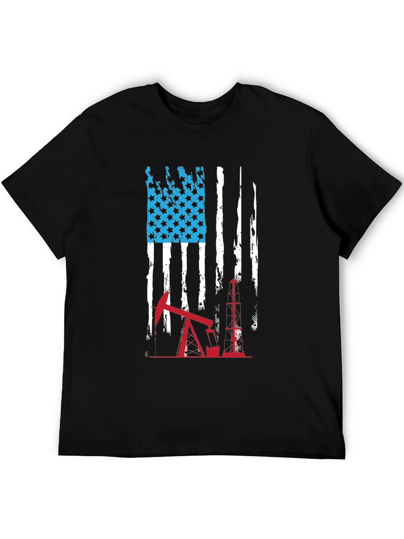 American Flag Oil Rig T-Shirt