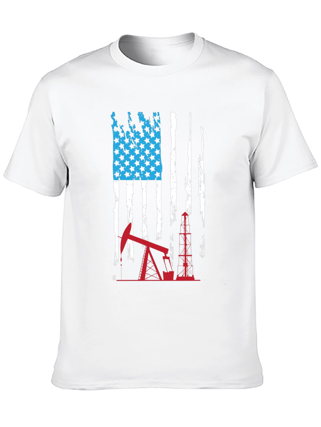 American Flag Oil Rig T-Shirt