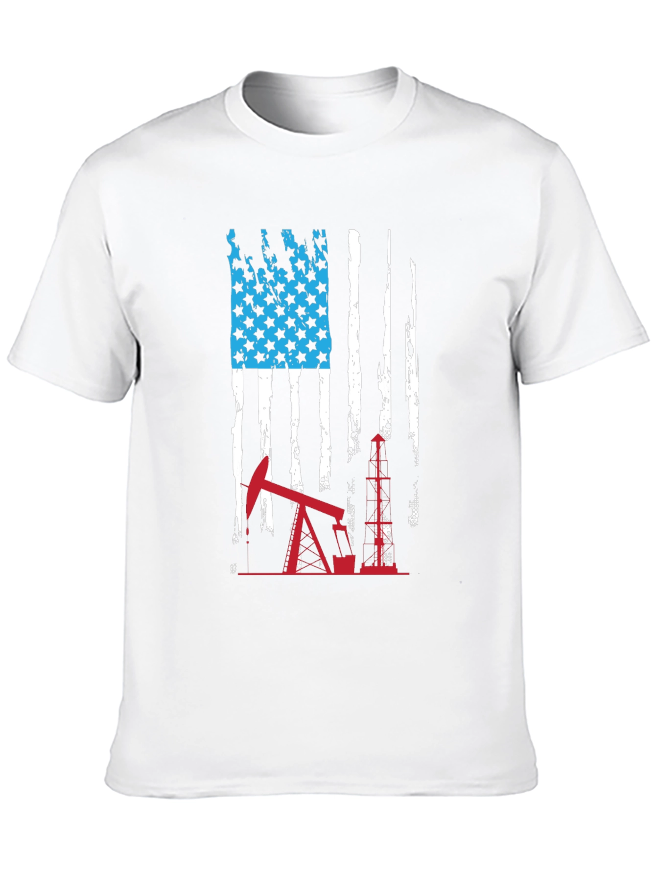 American Flag Oil Rig T-Shirt