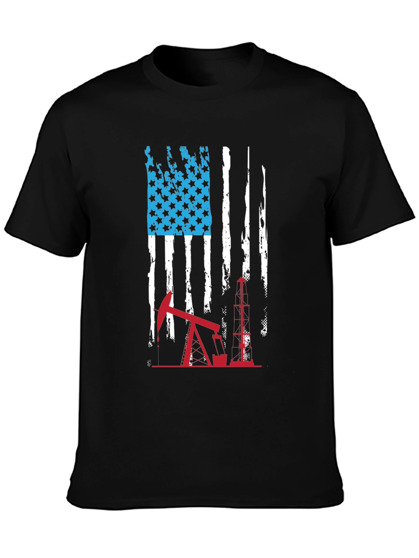 American Flag Oil Rig T-Shirt