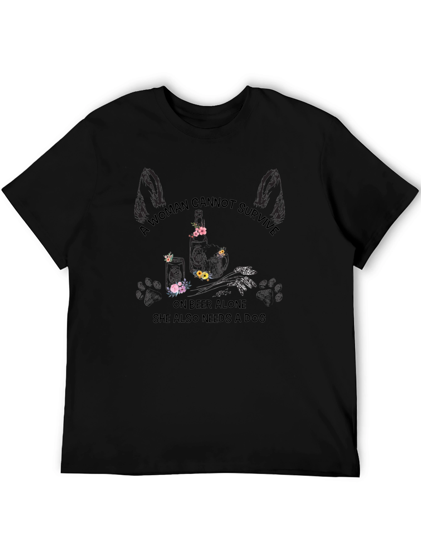 A Woman Needs Beer and a Dog T-Shirt