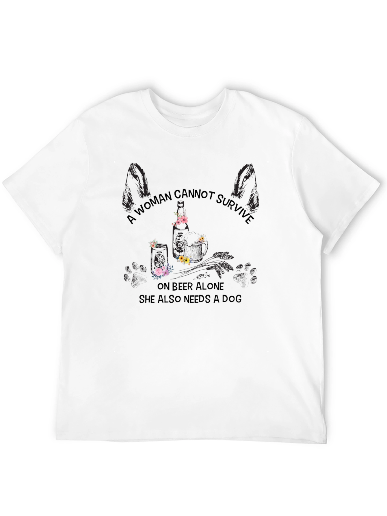 A Woman Needs Beer and a Dog T-Shirt