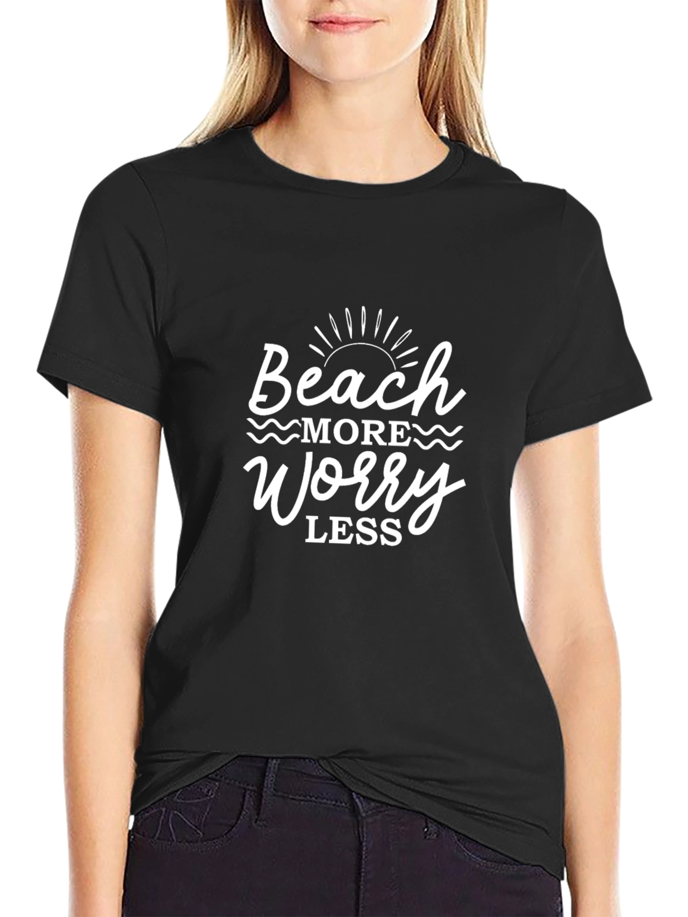 Beach More Worry Less Graphic Tee