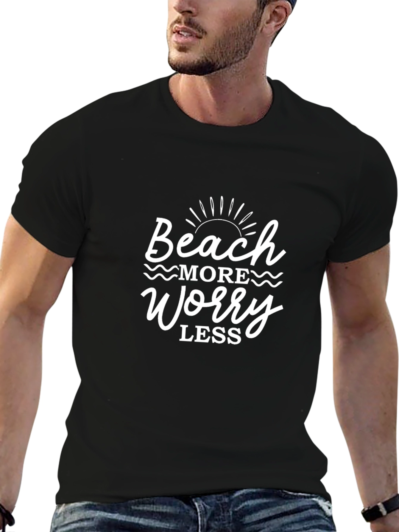 Beach More Worry Less Graphic Tee