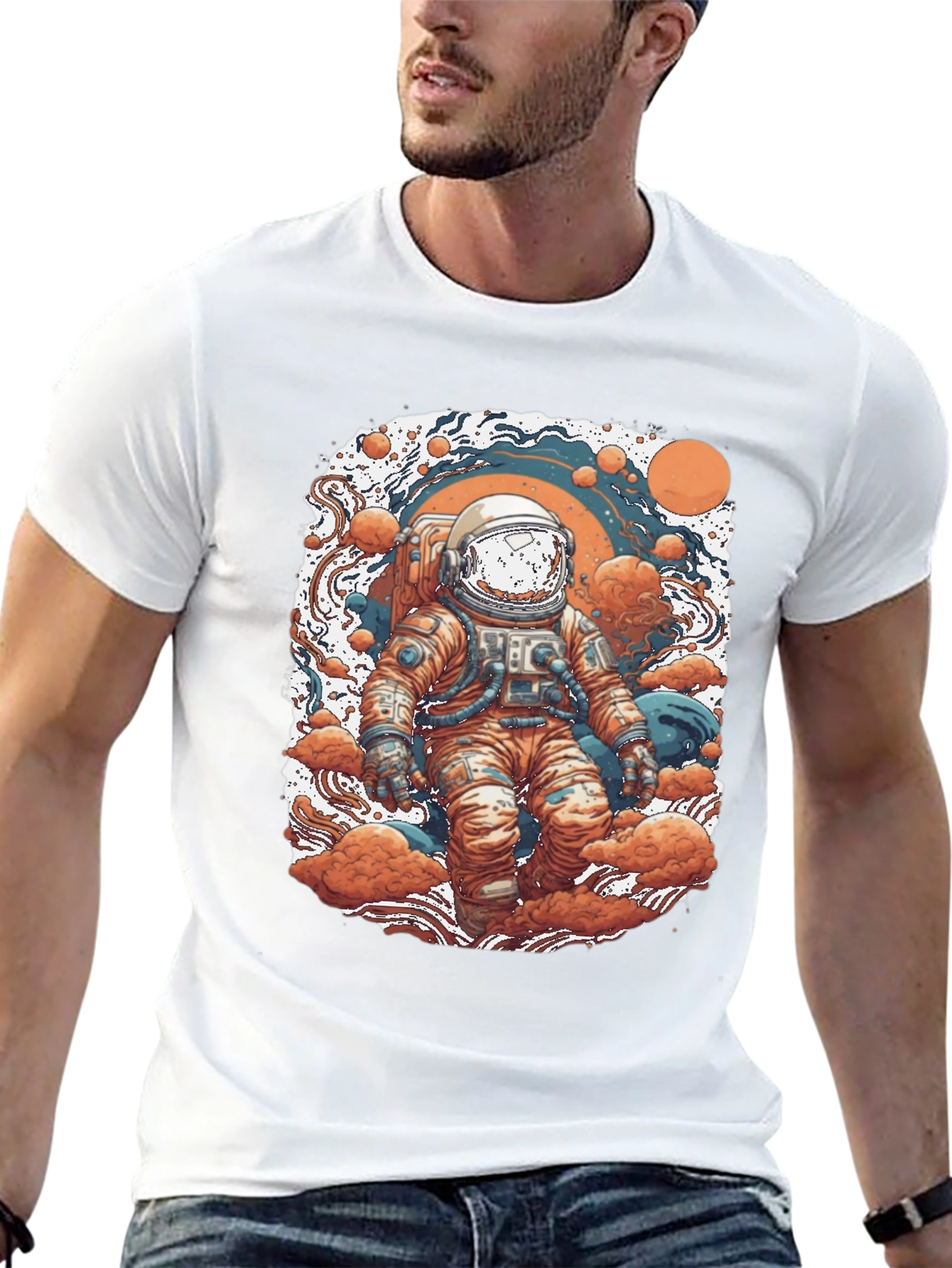 Astronaut Graphic Tee - Space Adventure Design