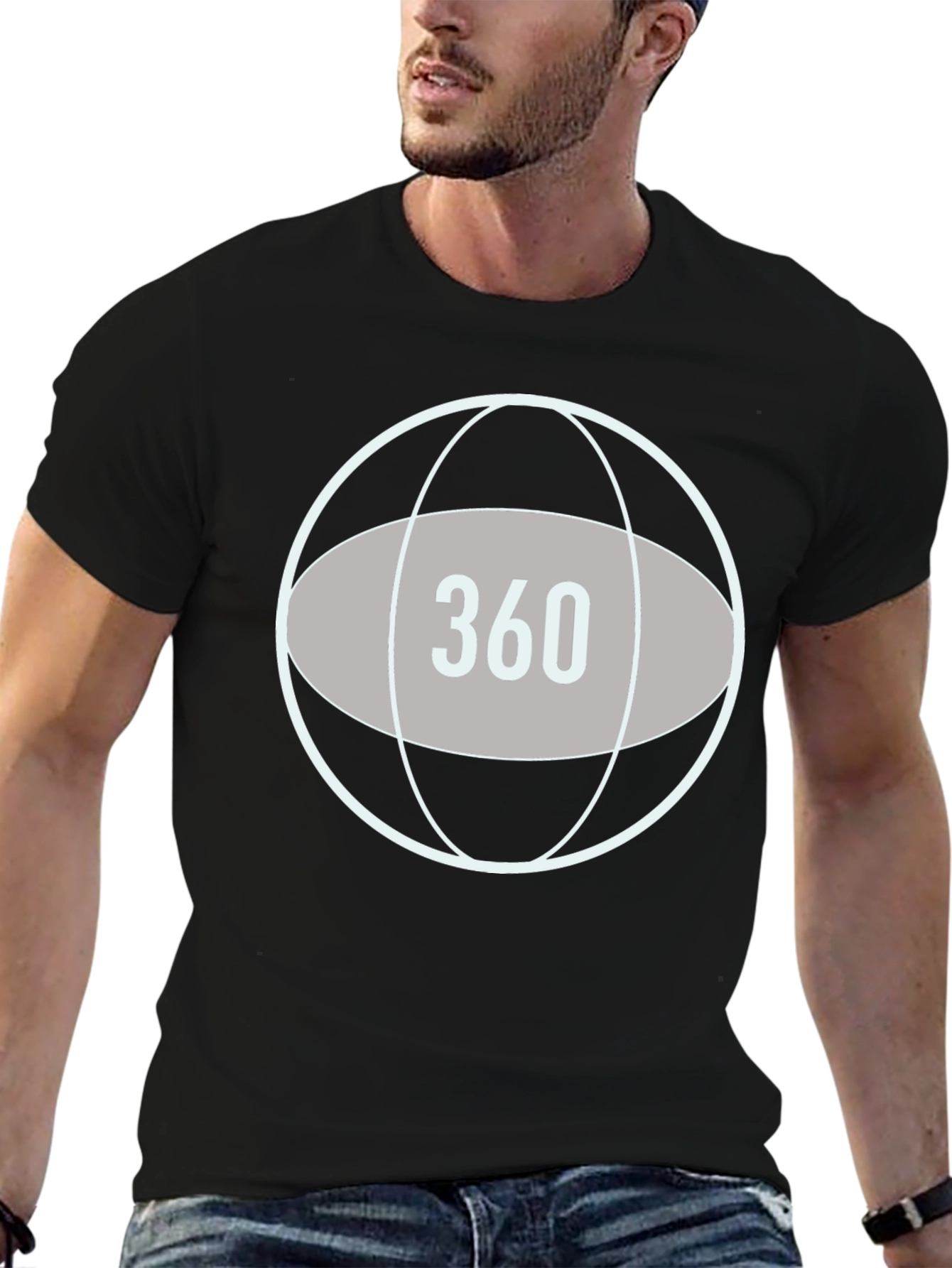 360 Graphic T-Shirt - Stylish Globe Design