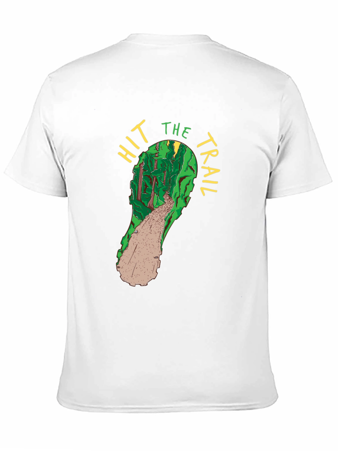 Hit the Trail Black Cotton Graphic Tee