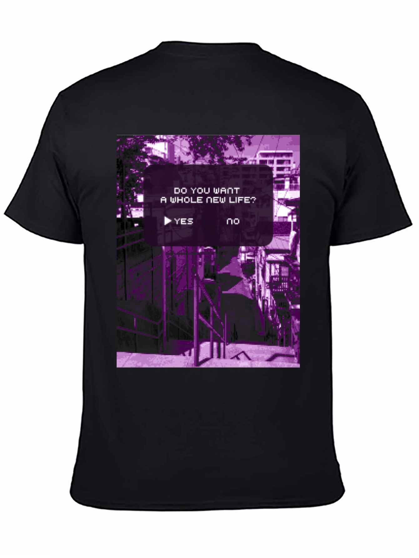 New Life Graphic Tee - Black Cotton T-Shirt