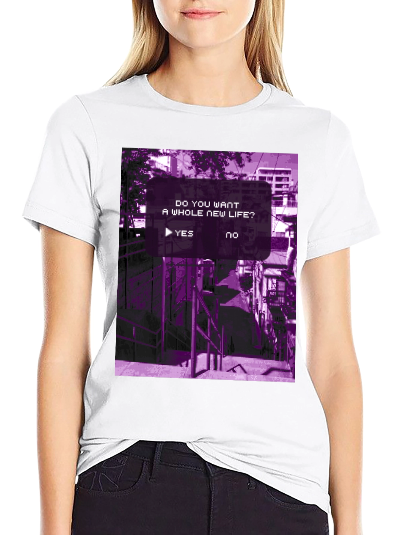 New Life Graphic Tee - Black Cotton T-Shirt